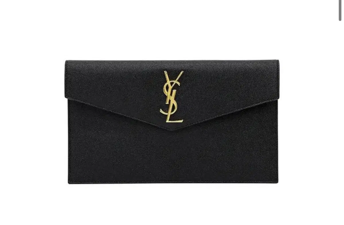 24ss 생로랑 ysl 금장모노그램 업타운 파우치 블랙