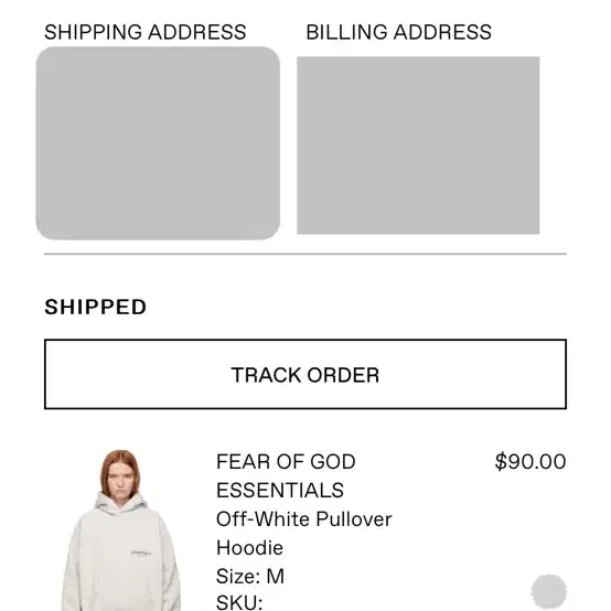 Fear of God 에센셜 후드