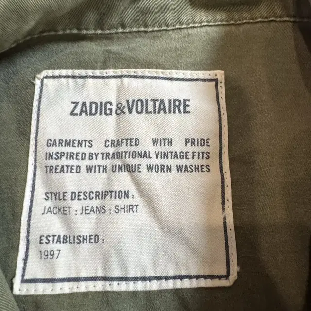 Zadig&voltaire 쟈딕앤볼테르 야상