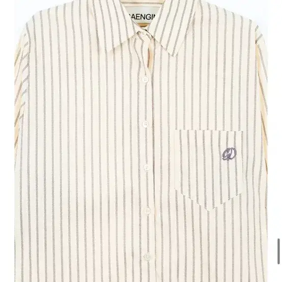 생긴스튜디오 silver line stripe shirt