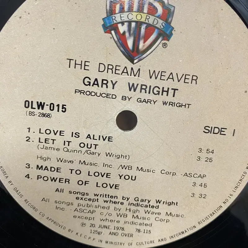 GARY WRIGHT  LP / AA5713