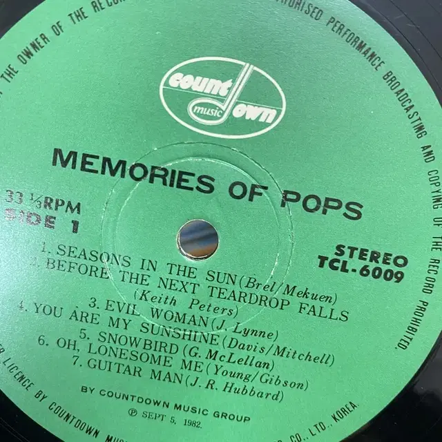 MEMORIES OF POPS LP / AA5750