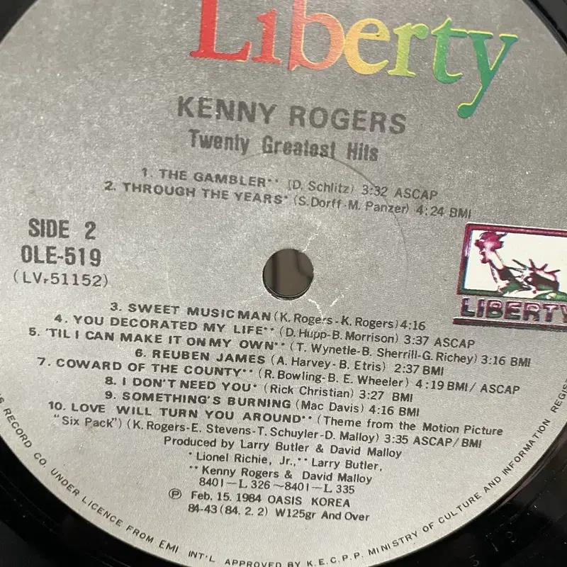 KENNY ROGERS LP / AA5754