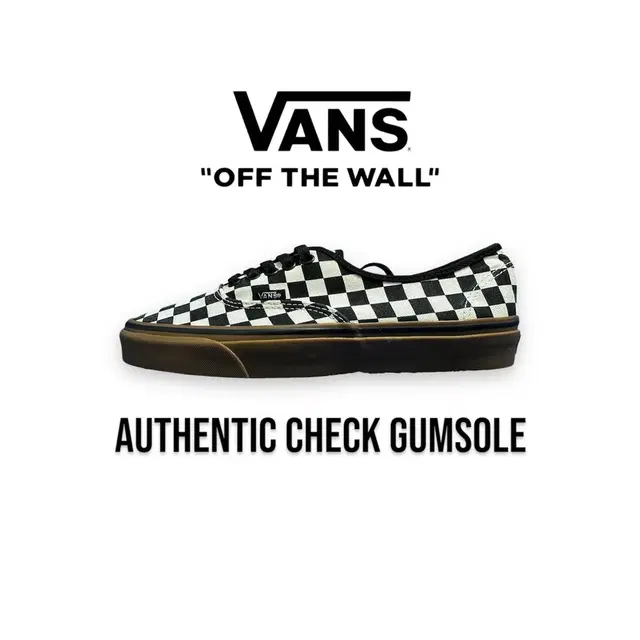 [270mm] 반스 어센틱 체커보드 검솔 Vans