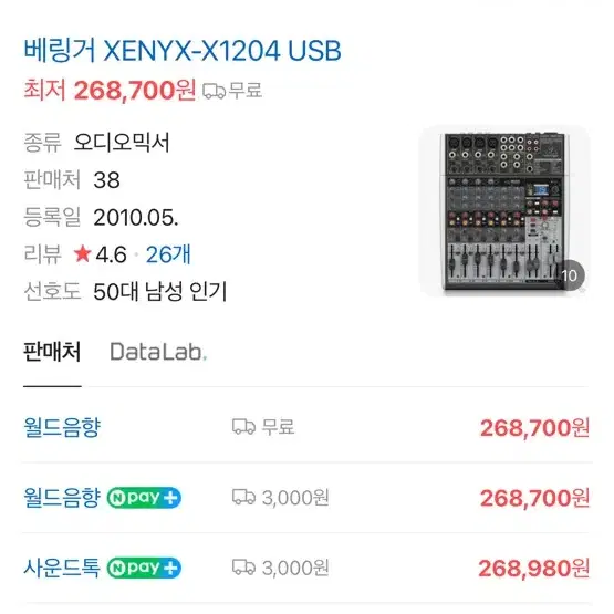 베링거 믹서 x1204 usb 미개봉새제품 입니다