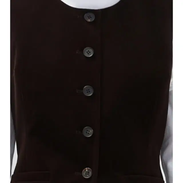 버뮬라 HOURGLASS TWILL VEST (BROWN)