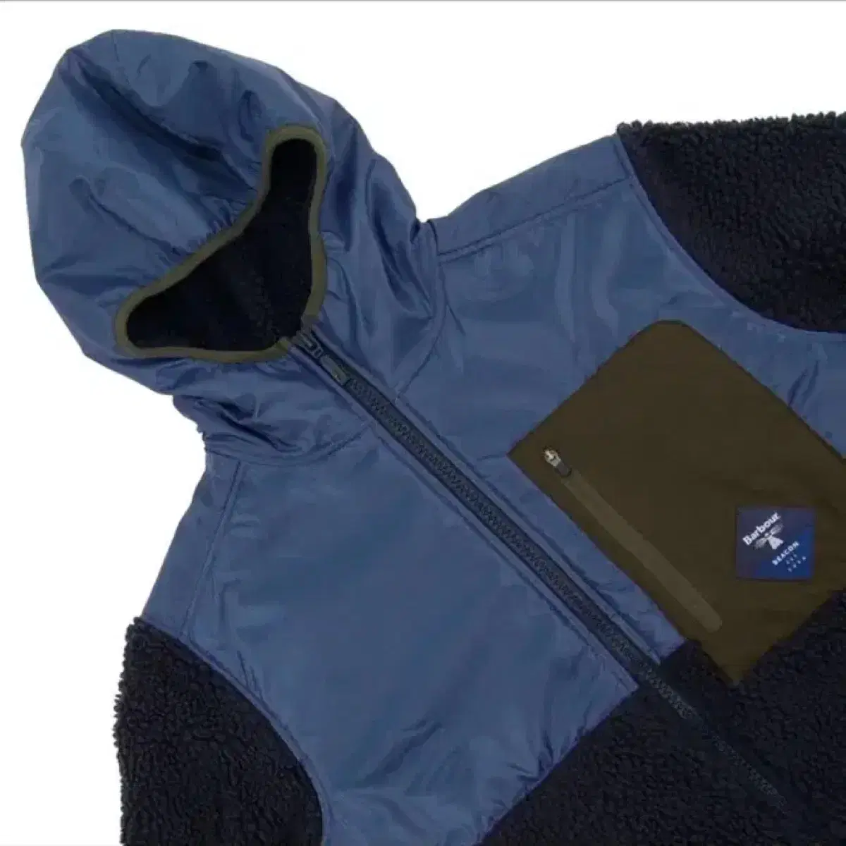 Barbour Beacon Hooded Fleece Jacket Navy