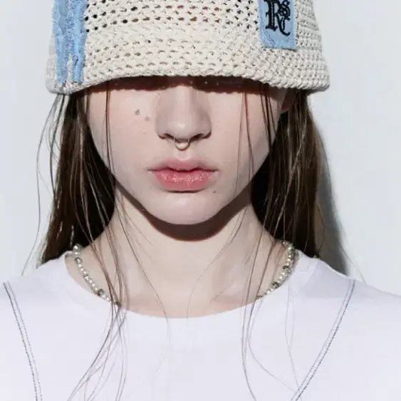 알에스에스씨 비니 DENIM PATCHED BEANIE