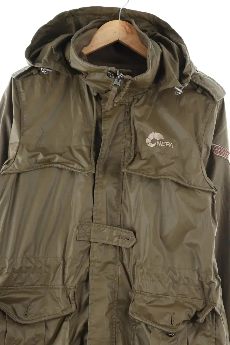 (M) Nepa zip-up windbreaker jacket khaki poly oldschool limited edition - F4C4