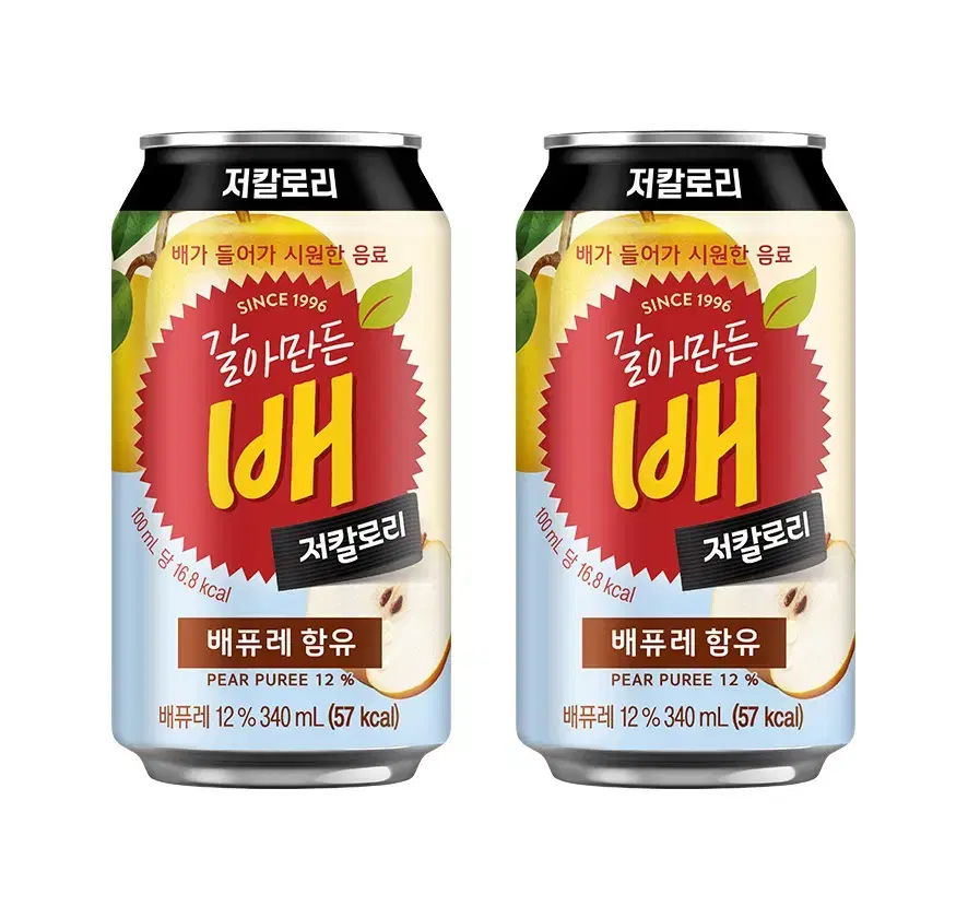 무료배송-갈아만든배 저칼로리 340ml 24캔