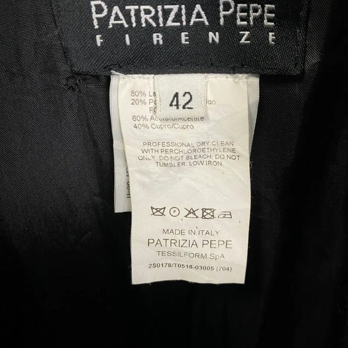 빈티지 PATRIZIA PEPE italy 레이어드 넥 멜톤 울 코트