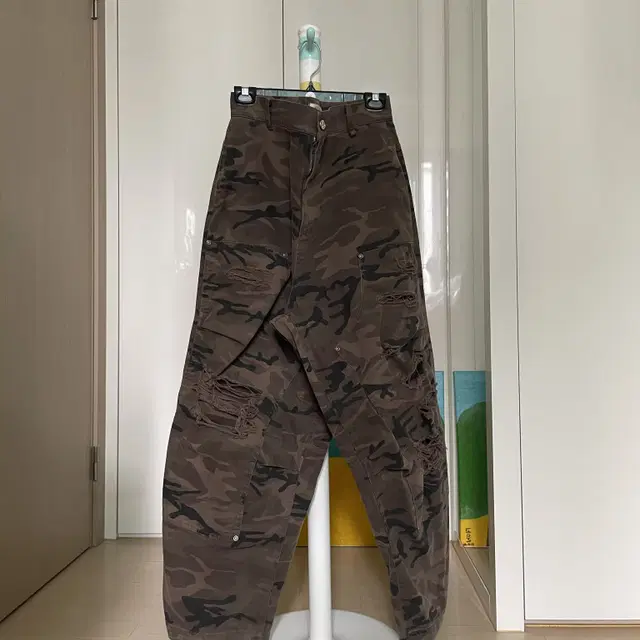 ETCE 이티씨이 DESTROYED CAMO BAGGY PANTS II