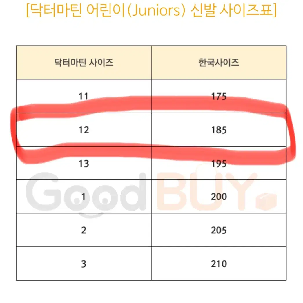 닥터마틴 키즈 메리제인 us12(185)