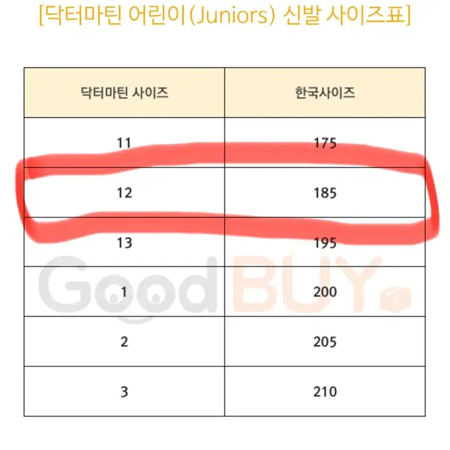 닥터마틴 키즈 메리제인 us12(185)