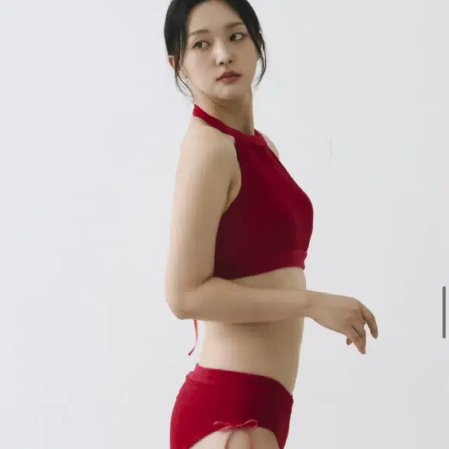 비메이드 폴웨어 헵번 얇은코듀 루비레드 상의M 하의S