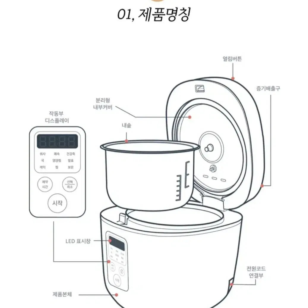 디오닉 디지털 미니 밥솥