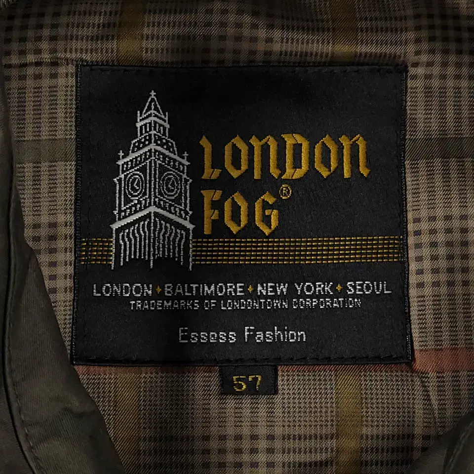 LONDON FOG 런던포그 카키 올리브 그린 코튼혼방 심플 캐주얼 아메