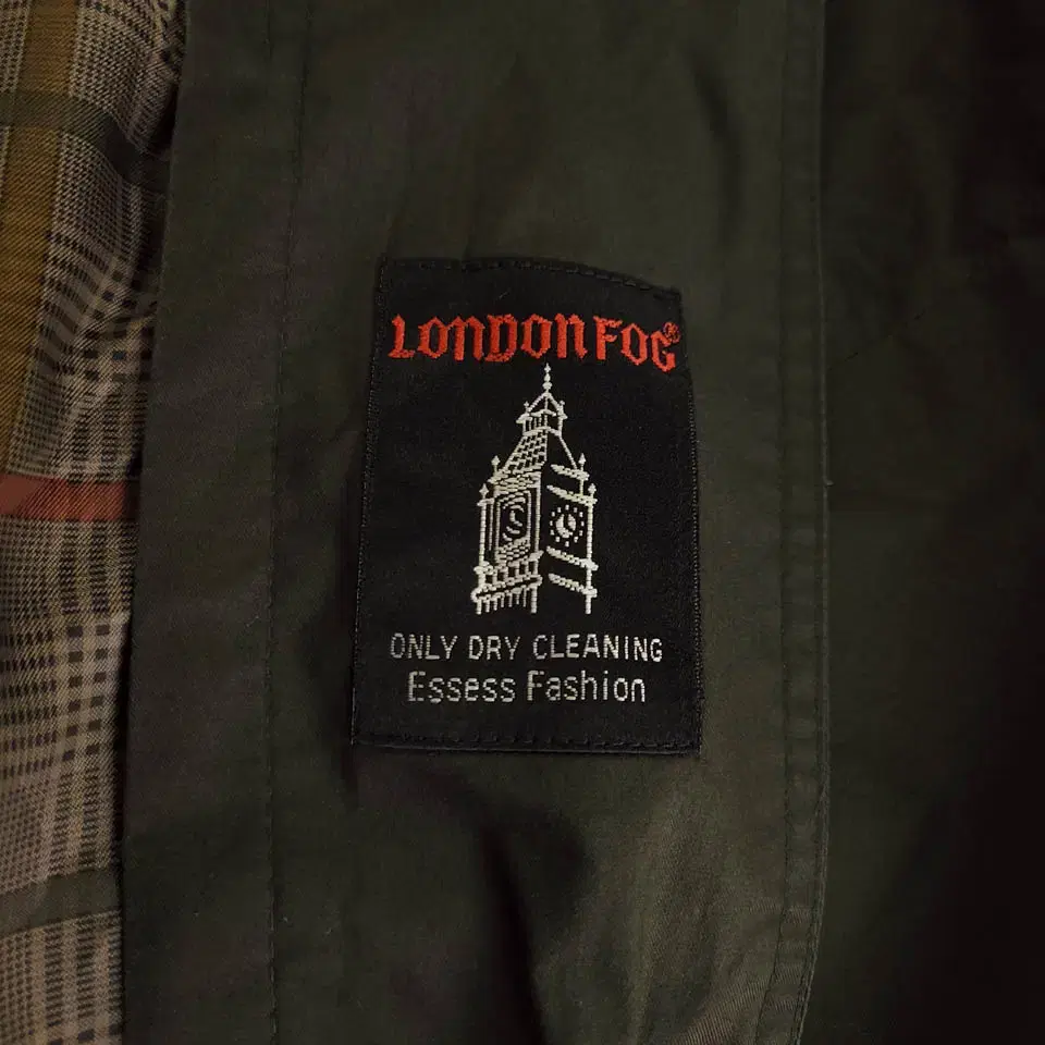 LONDON FOG 런던포그 카키 올리브 그린 코튼혼방 심플 캐주얼 아메