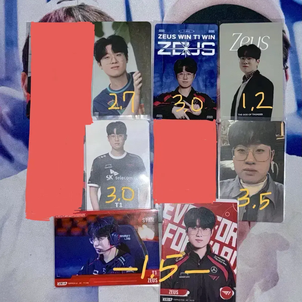 티원 t1 zeus 제우스 포카 lck 양도 판매 역조공 럭키티원 멤버십