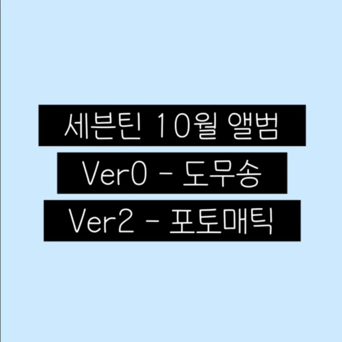 [세븐틴] 10월 앨범 비공굿(도무송+포토매틱)