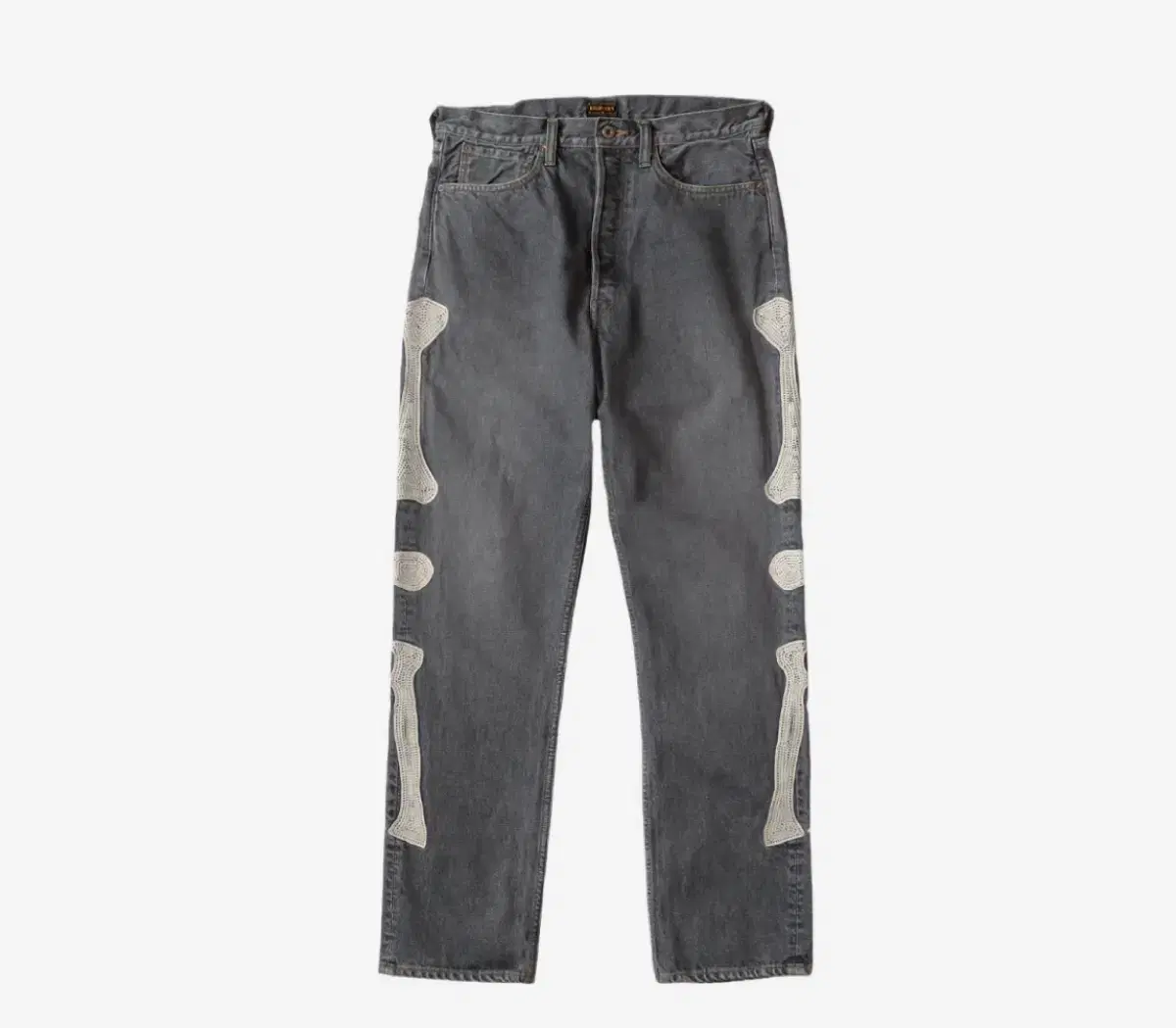 [32,34,38] Capital Bone Denim Pants Black Blue 14oz