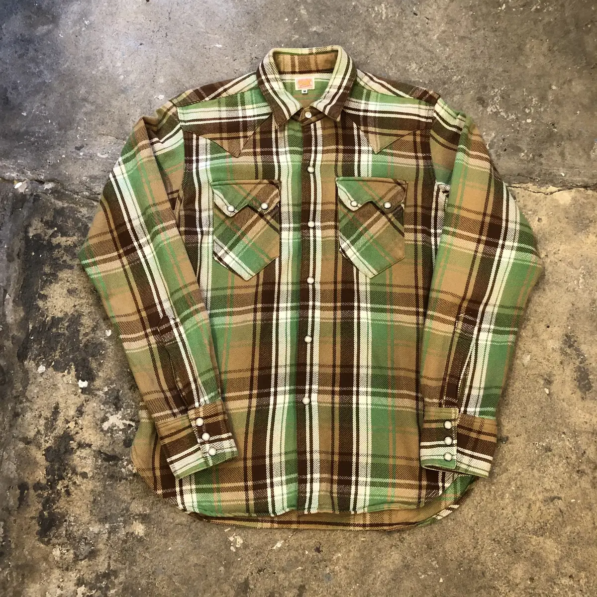 Sugarcane Western flannel Japan made - M