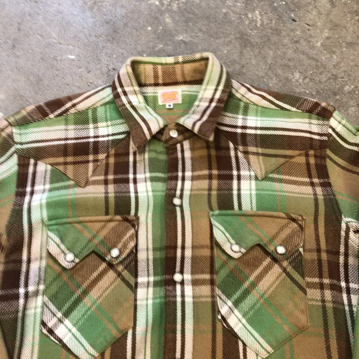 Sugarcane Western flannel Japan made - M