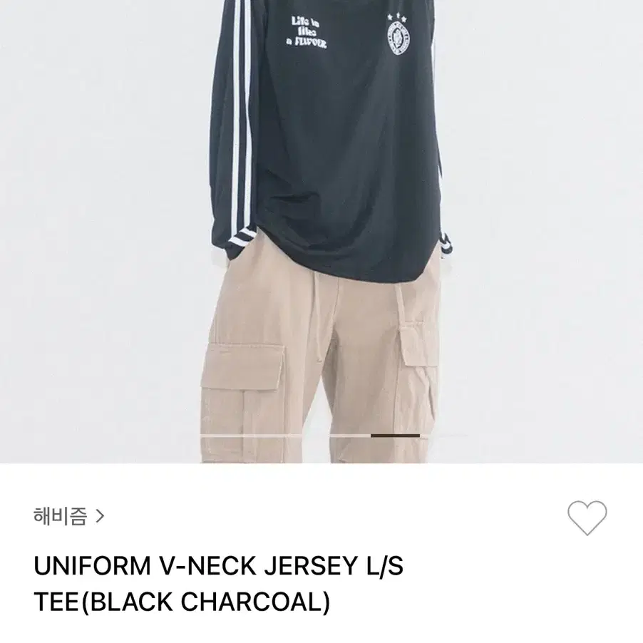 해비즘 UNIFORM V-NECK JERSEY L/S TEE