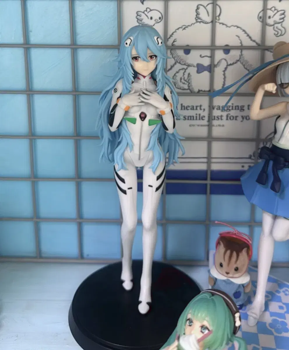 Genuine) Evangelion Ayanami lay Long Hair Figure