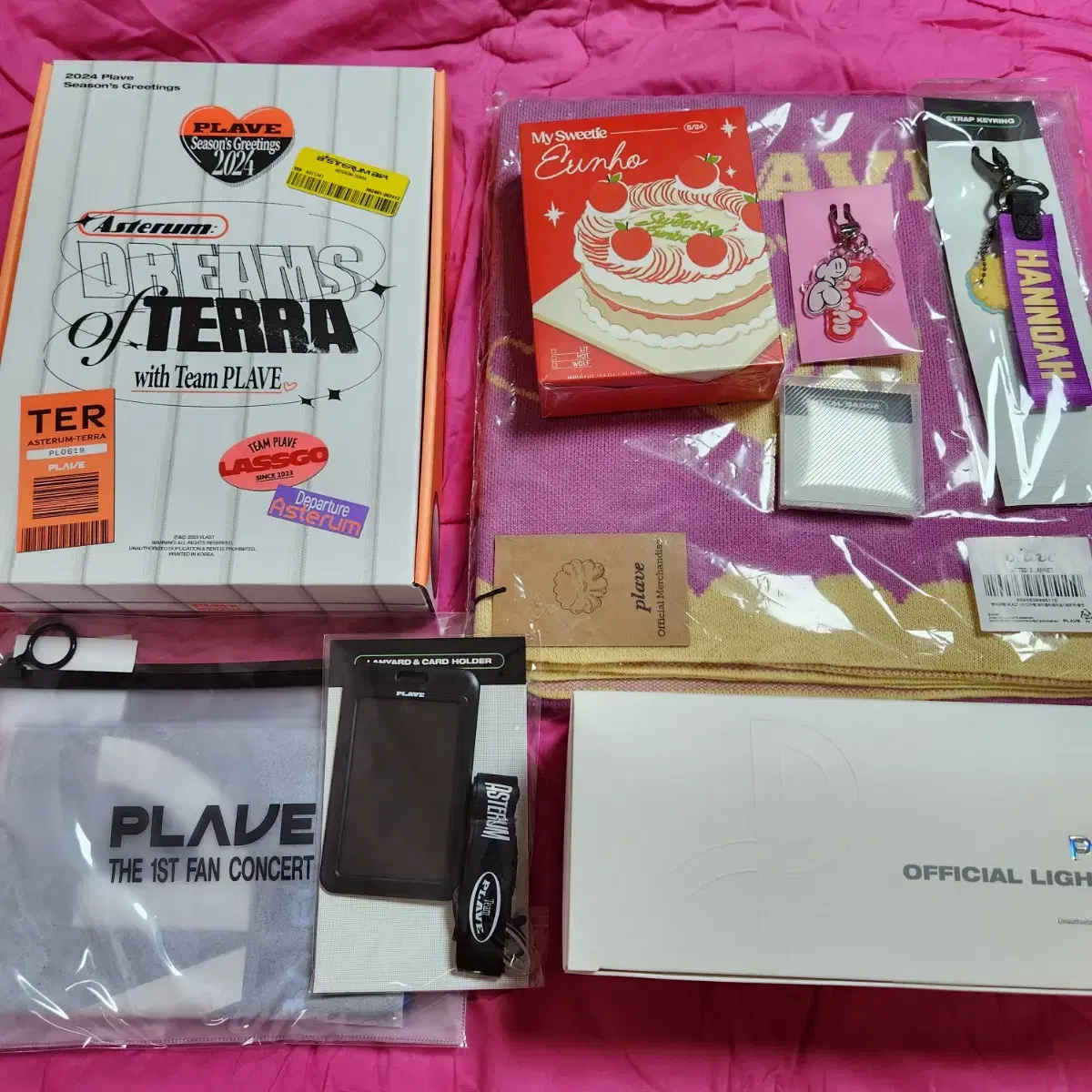 Plaves seasons greetings lightstick slogan Lanyards keyring birthday kit Blankets