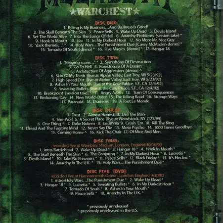 Megadeth - Warchest (4CD + 1DVD) 입체 박스셋