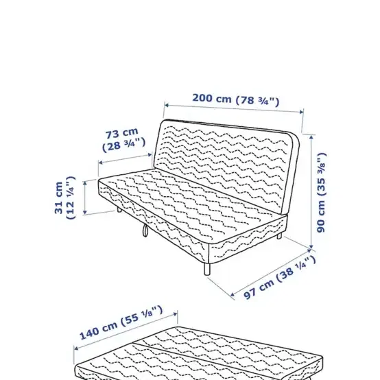 이케아 소파베드(뉘함)+포켓스프링매트리스 상태좋은거팔아요