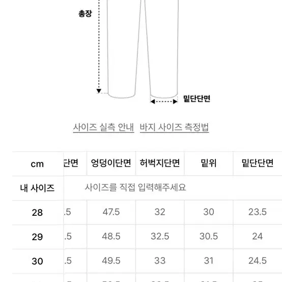 모드나인 warp trail MOD7W 데님팬츠 (32사이즈 L) 새상품