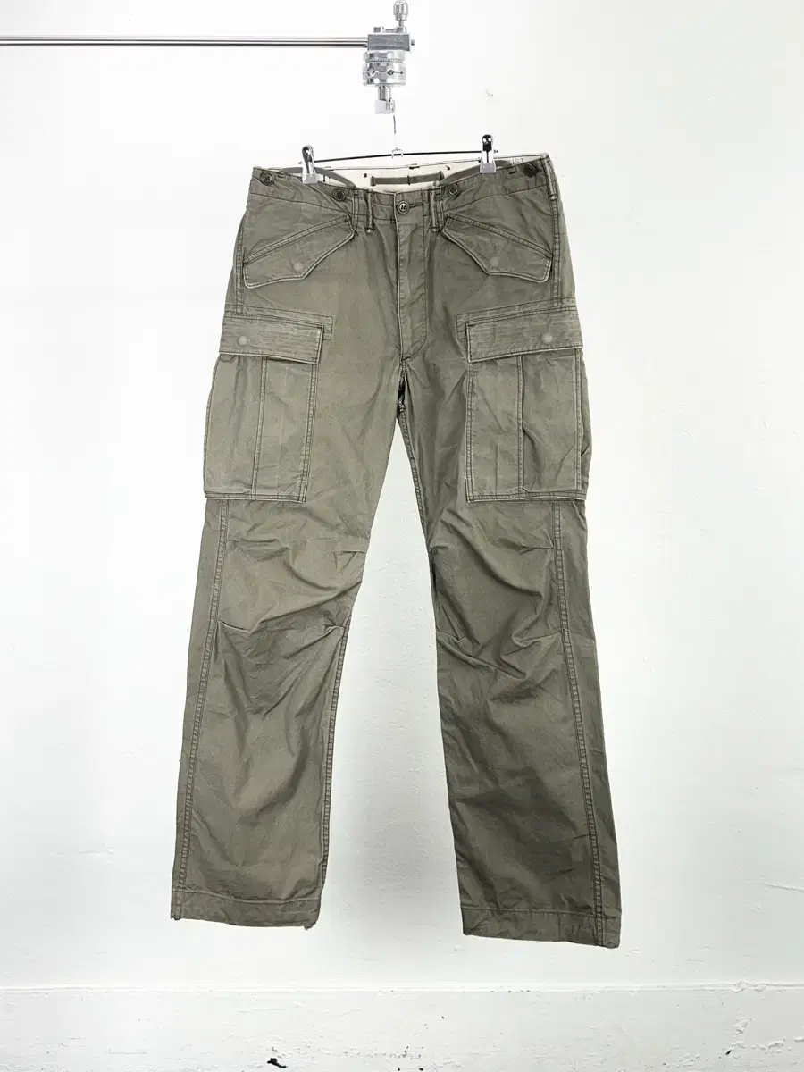 Doublet L Light Brown Garments Belted Buttoned Flap Pocket Cargo Pants