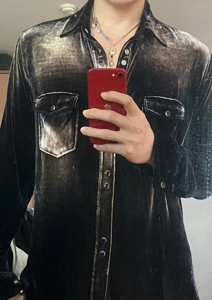 Saint Laurent velvet shirt