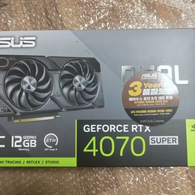 (75만) 미개봉 ASUS DUAL 지포스 RTX 4070 SUPER