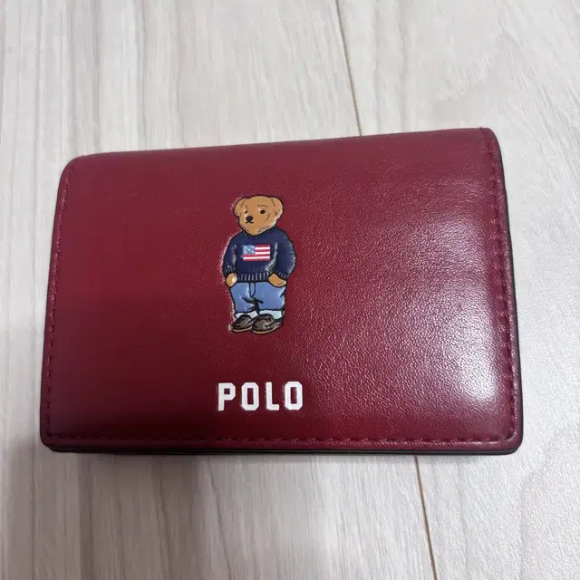 폴로 POLO 정품 빨간색 곰돌이 베어 지갑