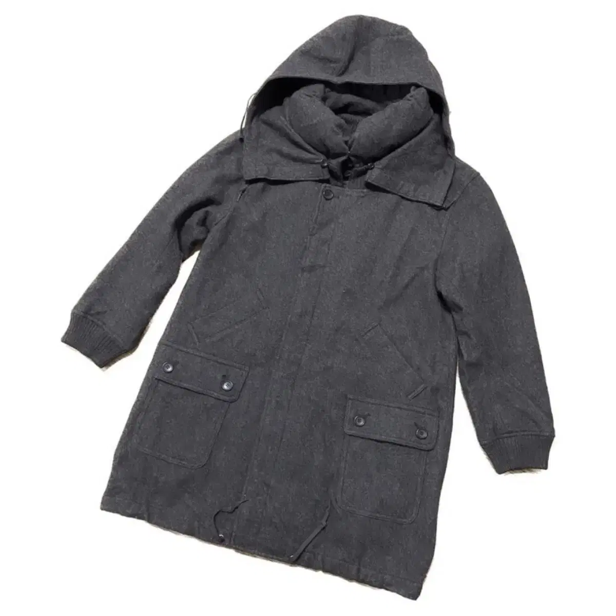 MERCIBEAUCOUP Hooded wool coat