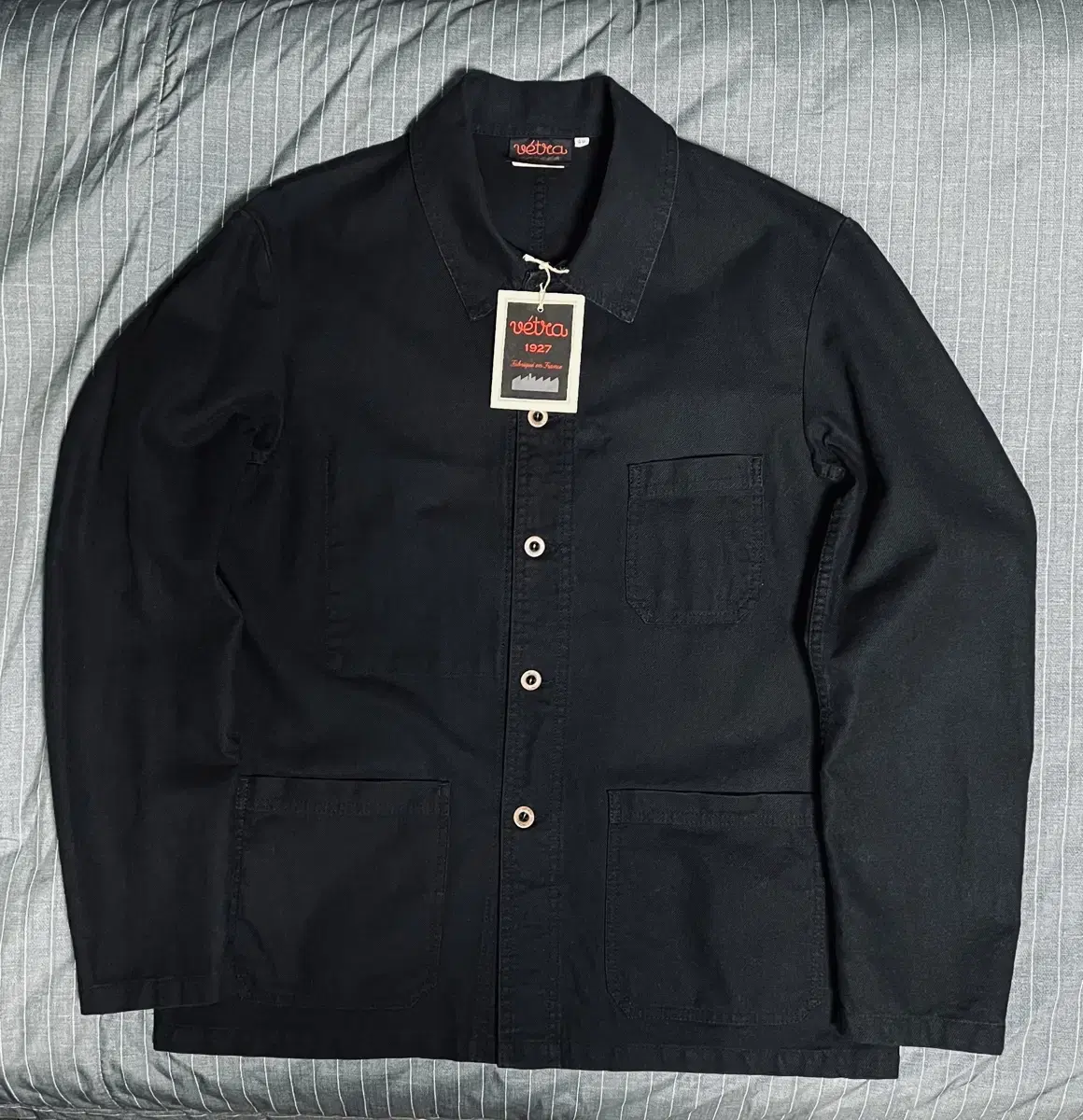 Vetra Work Jacket Black 100% Cotton Size 48