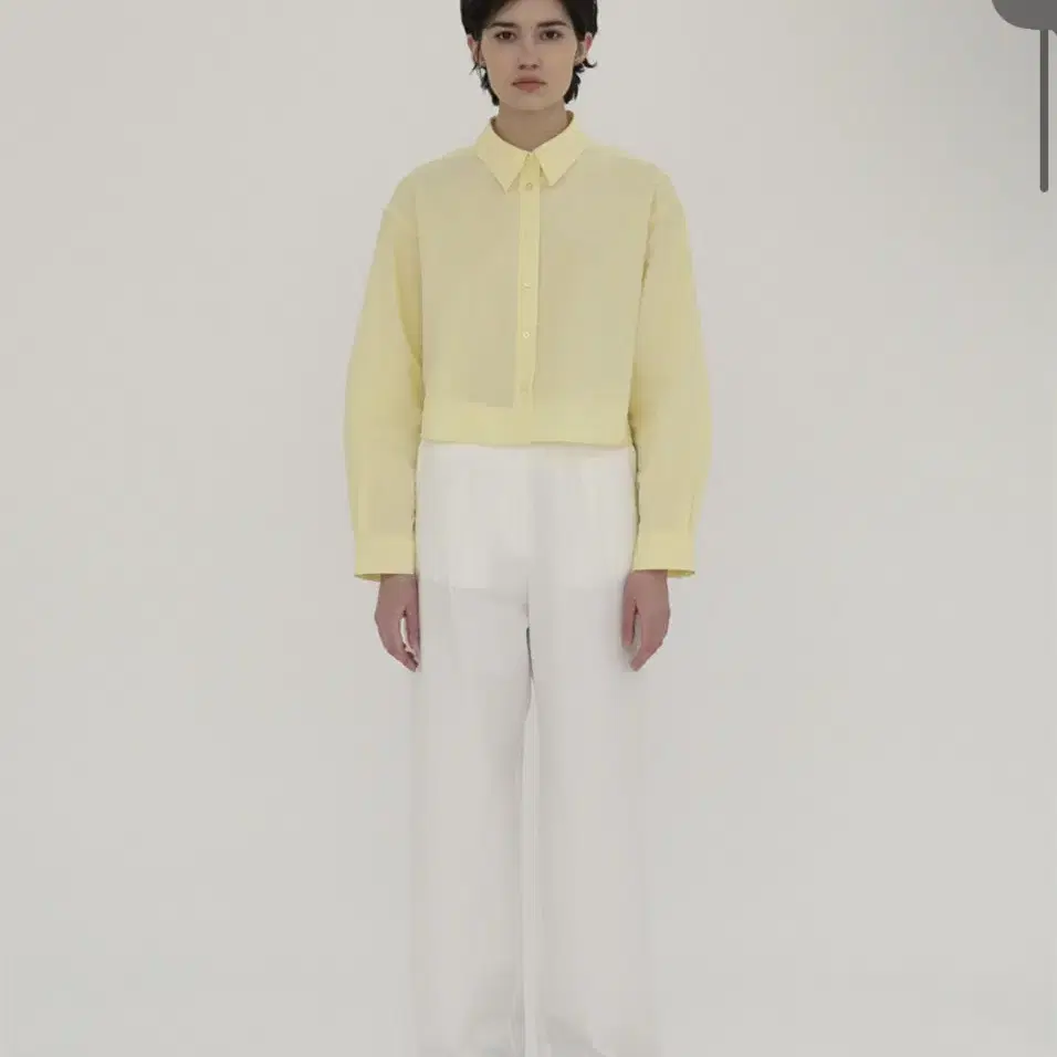 르바 poplin cotton shirts / lemon