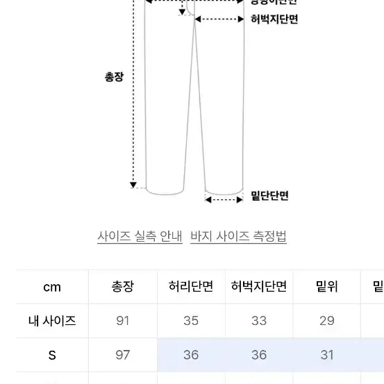 토피 데님팬츠