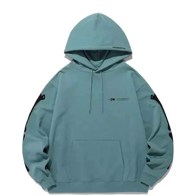 나이스고스트 클럽 RIB HOODIE_TEAL GREEN(NG2ESUM4