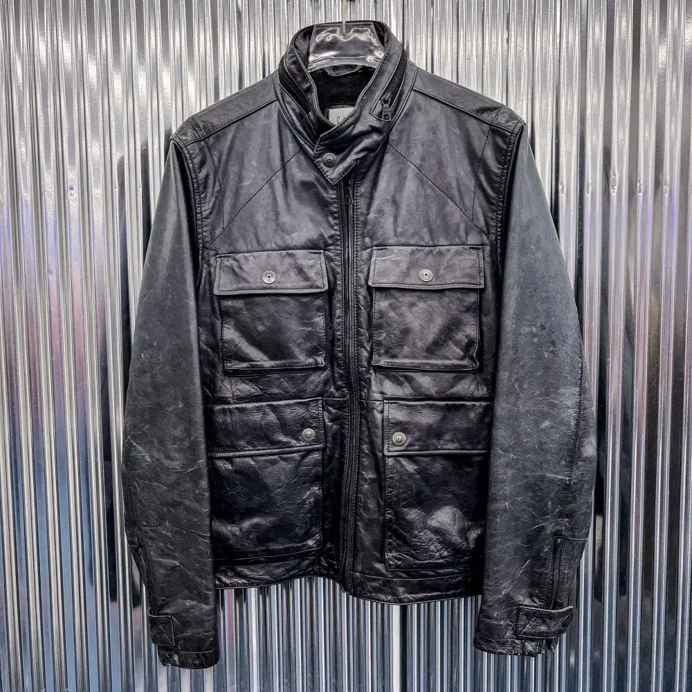 GAP 4-Pocket High-Neck Western Leather Jacket (Domestic M) I748