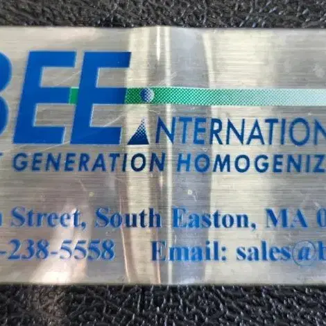 BEE International next generation 호모게나이저