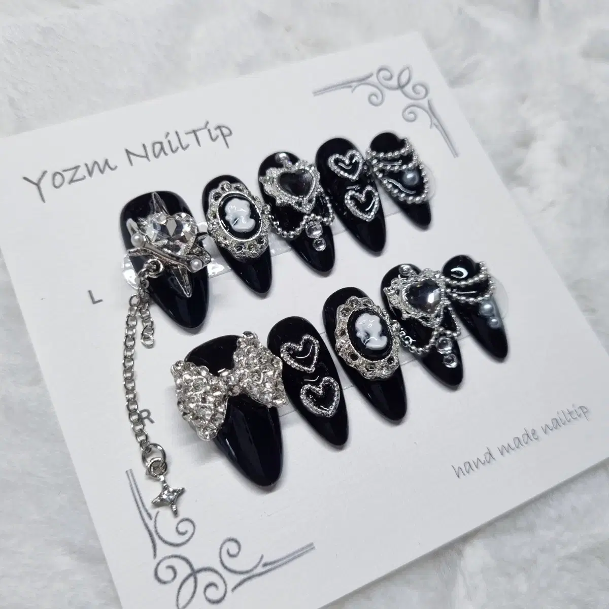 Yozm NailTip 블랙올파츠댕그리