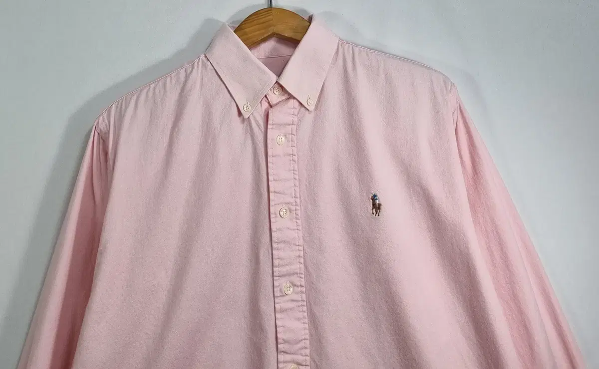 M) Polo Ralph Lauren 91년제작 Vintage Pink Shirt Shinhan International