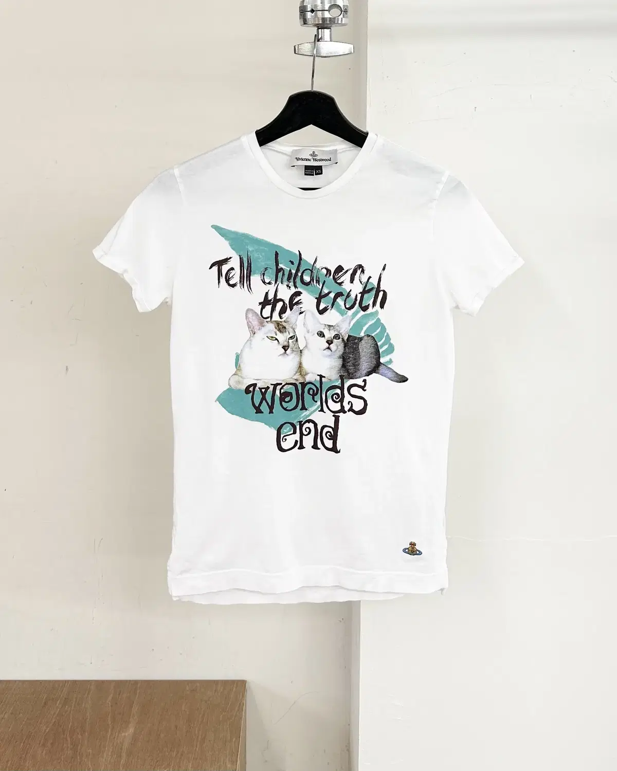 Vivienne Westwood White Cat Printed Halftee