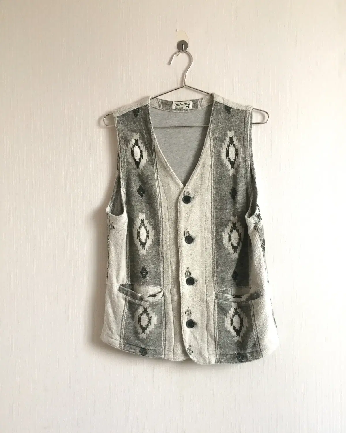 Navaho pattern knit vest