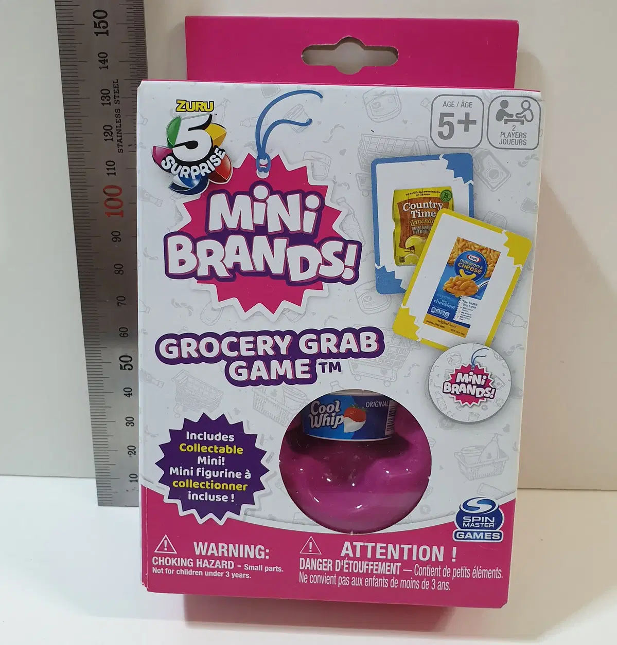5Surprise Mini Brand Grocery Grab Card Game (1 Miniature Included) Board Game