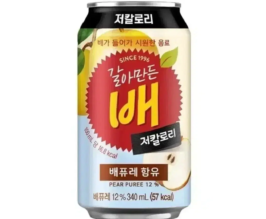 [무료배송] 갈아만든배 저칼로리 340ml 24개